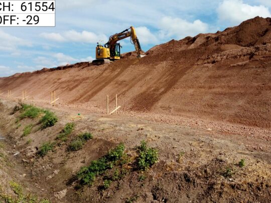 Widening and re-profiling of the embankment at M4 J12