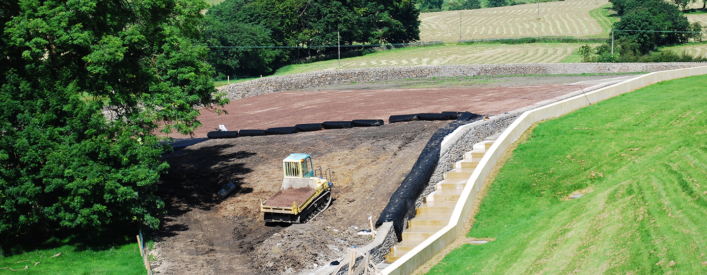 Erosion Control Reservoir Spillway | Erosamat Turf Reinforcement Mat