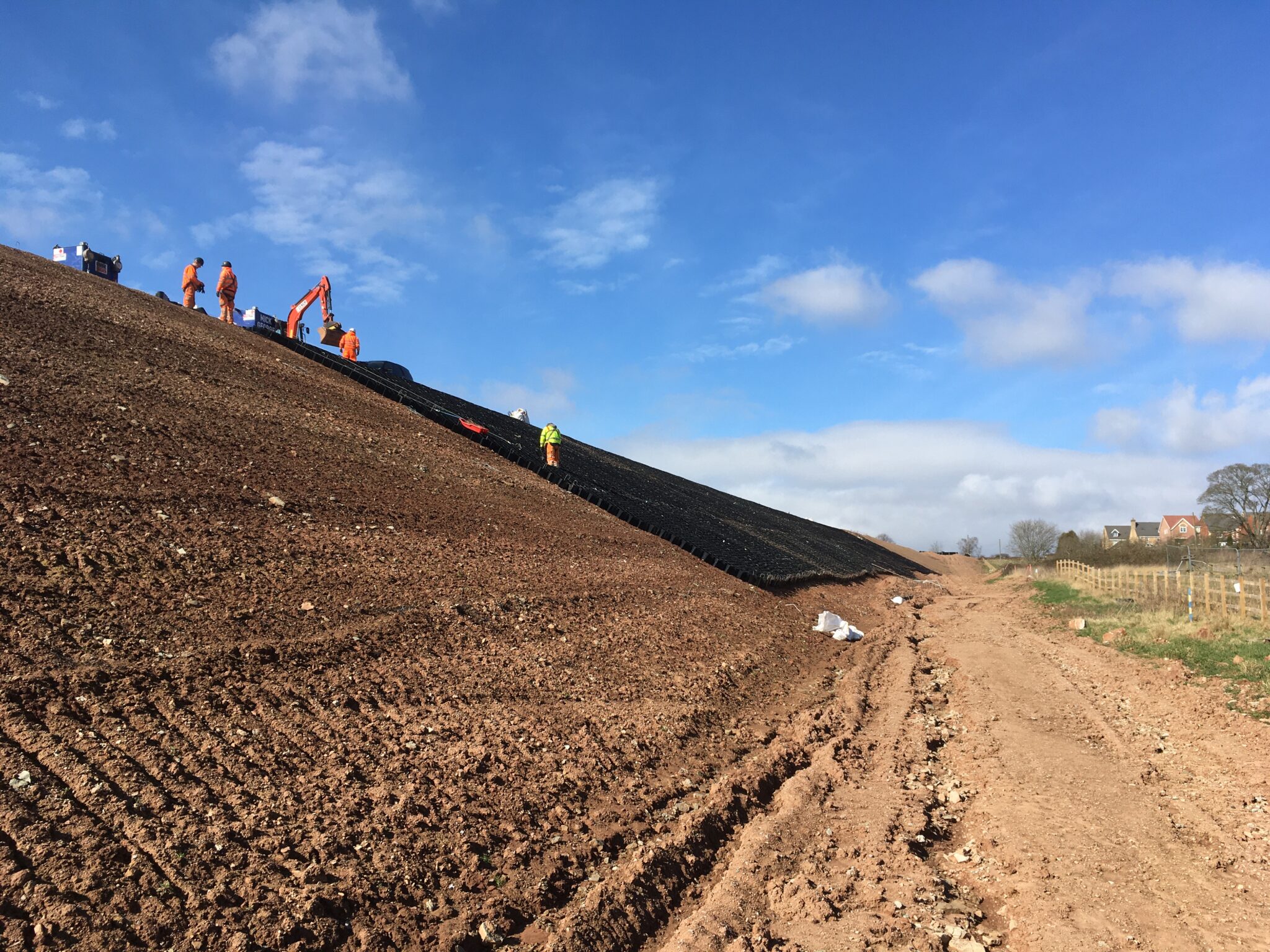 Erosion Control | ABG Erosaweb Geocell | Access Road, Nottingham UK