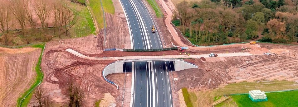 Construction of a green bridge project for the Highways agency