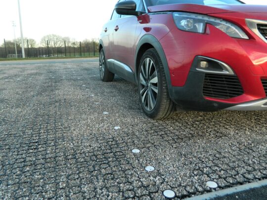 Car Parking on gravel permeable paving grids