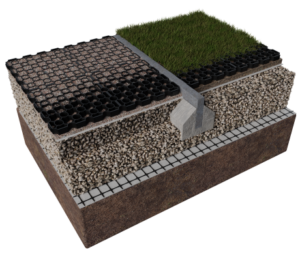 Sudspave porous plastic pavers are ideal for grass or gravel car parking and SuDS compliant ground reinforcement