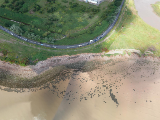 Coastline prior to revetment construction